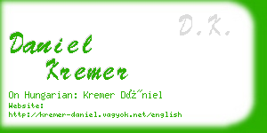 daniel kremer business card